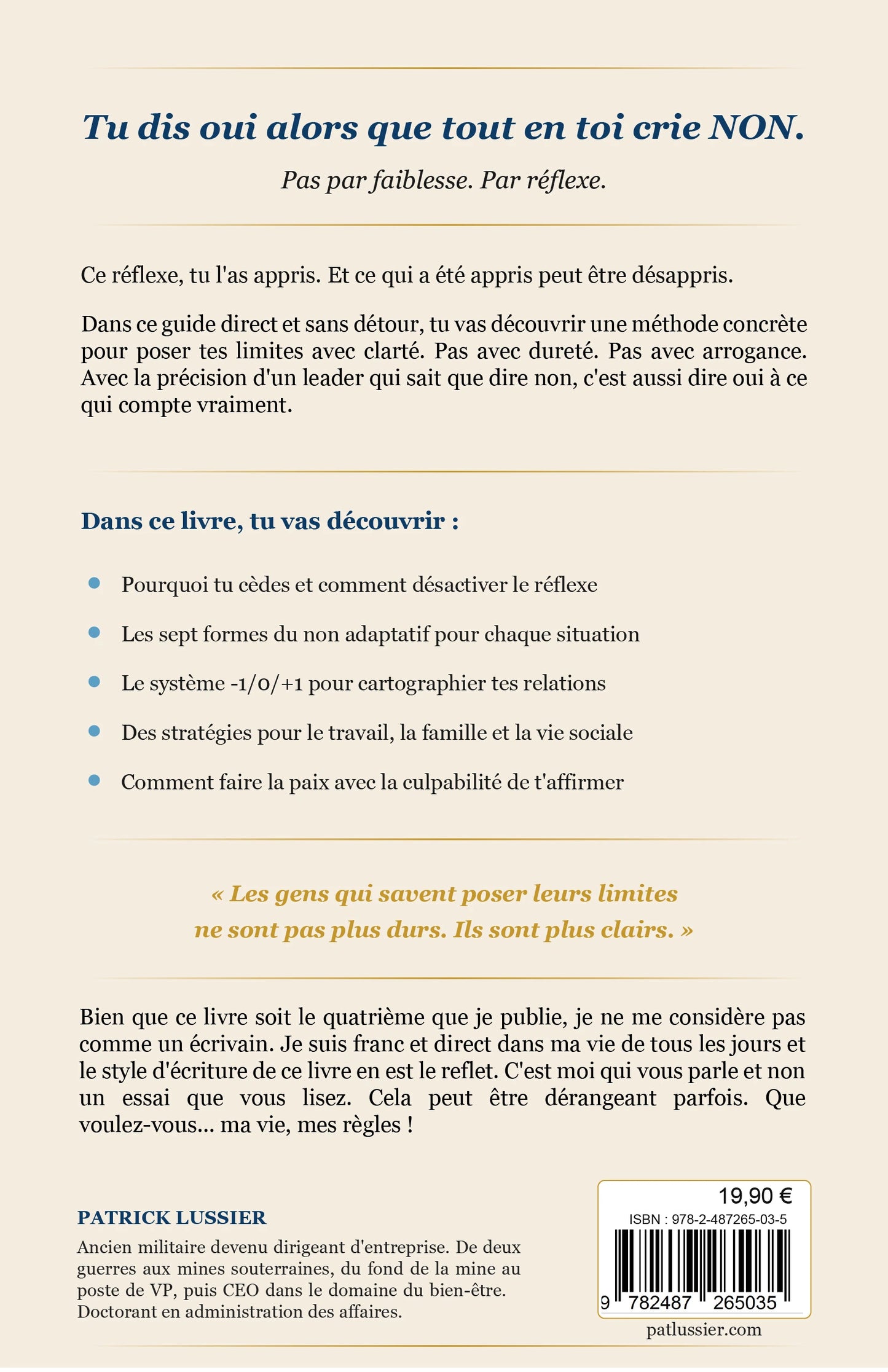Livre "Ta vie, tes règles : L’art de poser ses limites"
